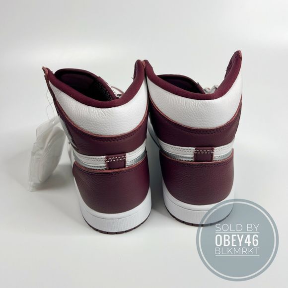 Air Jordan 1 Retro High OG Bordeaux White Metallic 555088-611 Mens  9 main image 8